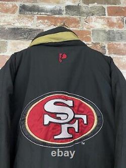 Vintage San Francisco 49ers Reversible Puffer Jacket Mens 2XL Pro Player 90s NFL