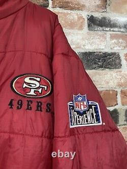 Vintage San Francisco 49ers Reversible Puffer Jacket Mens 2XL Pro Player 90s NFL