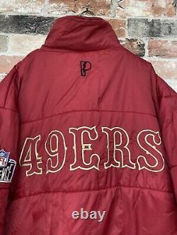 Vintage San Francisco 49ers Reversible Puffer Jacket Mens 2XL Pro Player 90s NFL