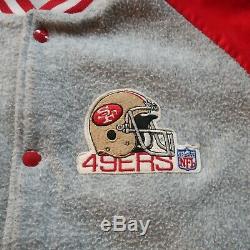 Vintage San Francisco 49ers Satin Jacket by Chalk Line Made in USA L 80s