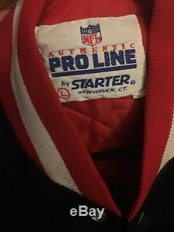 Vintage San Francisco 49ers Satin Jacket by Starter Pro Line Size Large