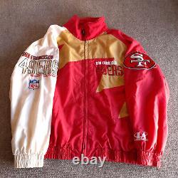 Vintage San Francisco 49ers Sharktooth Pro Line Jacket Size L Windbreaker NFL