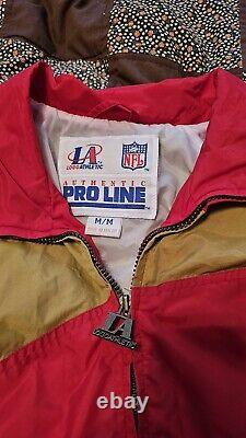 Vintage San Francisco 49ers Sharktooth Pro Line Jacket Size M Windbreaker NFL