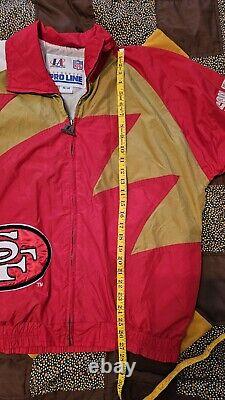 Vintage San Francisco 49ers Sharktooth Pro Line Jacket Size M Windbreaker NFL