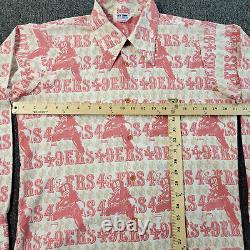 Vintage San Francisco 49ers Shirts M Permanent Press NFL Team 70s All Over Print