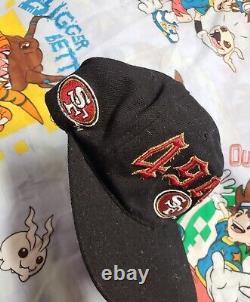 Vintage San Francisco 49ers Snapback Hat Cap Drew Pearson Old English Black