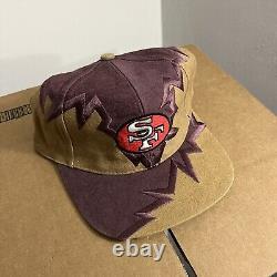 Vintage San Francisco 49ers Snapback Hat Drew Pearson Jagged Edge Big Logo NFL