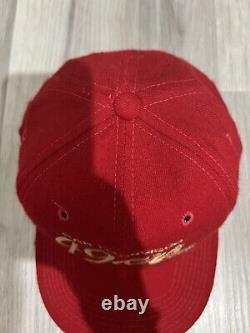 Vintage San Francisco 49ers Sports Specialties Script Hat Wool Snapback Red Rare