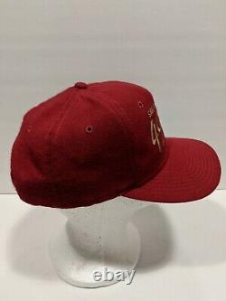 Vintage San Francisco 49ers Sports Specialties Script Hat Wool Snapback Red Used