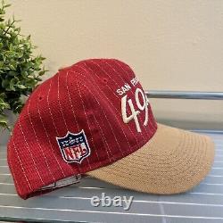 Vintage San Francisco 49ers Sports Specialties Script Pinstripe Snapback Hat 90s
