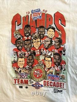 Vintage San Francisco 49ers Team of the Decade shirt Size Xl 1990