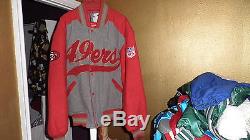 Vintage San Francisco 49ers Throwback Wool Varsity Starter Jacket Large Nice