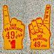 Vintage San Francisco 49ers We're #1 Foam Hand Finger Souvenir Super Bowl XVI