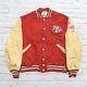 Vintage San Francisco 49ers Wool Leather Varsity Jacket by DeLong Made in USA