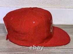 Vintage Sports Specialties San Francisco 49ers Script Logo Red Snapback Hat