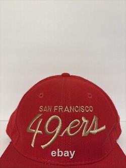 Vintage Sports Specialties San Francisco 49ers Script SnapBack Hat 100% Wool