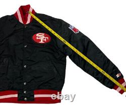 Vintage Starter Jacket San Francisco 49ers Nylon Black Size Small Made In USA