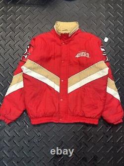 Vintage Starter Pro Line Jacket 80s-90s San Francisco 49ers Mens Size XL Red