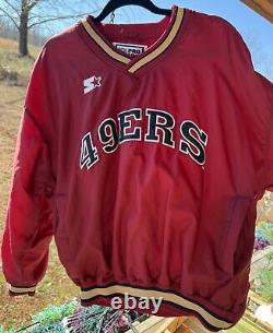 Vintage Starter Pro Line SAN FRANCISCO 49ers Pull Over Jacket 80s 90s XL USA