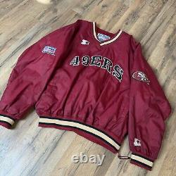 Vintage Starter Pro Line SAN FRANCISCO 49ers Pull Over Jacket 80s 90s XL USA