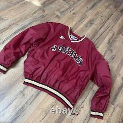 Vintage Starter Pro Line SAN FRANCISCO 49ers Pull Over Jacket 80s 90s XL USA