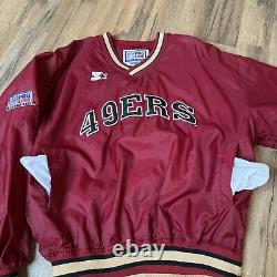 Vintage Starter Pro Line SAN FRANCISCO 49ers Pull Over Jacket 80s 90s XL USA