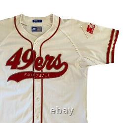 Vintage Starter San Francisco 49ers Football Baseball Jersey Mens Sz L NFL 90s