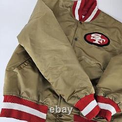 Vintage Starter San Francisco 49ers Gold Satin Jacket Size Large 90s Pro Line