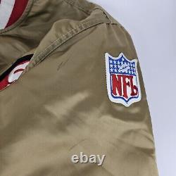 Vintage Starter San Francisco 49ers Gold Satin Jacket Size Large 90s Pro Line