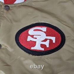 Vintage Starter San Francisco 49ers Gold Satin Jacket Size Large 90s Pro Line