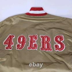 Vintage Starter San Francisco 49ers Gold Satin Jacket Size Large 90s Pro Line