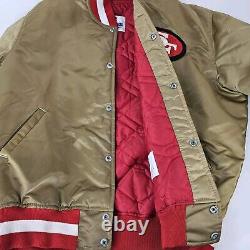 Vintage Starter San Francisco 49ers Gold Satin Jacket Size Large 90s Pro Line