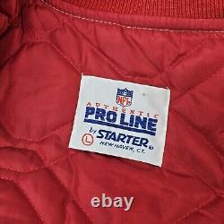 Vintage Starter San Francisco 49ers Gold Satin Jacket Size Large 90s Pro Line