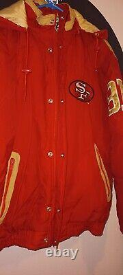 Vintage Starter San Francisco 49ers Large Quilted Zip Up Jacket