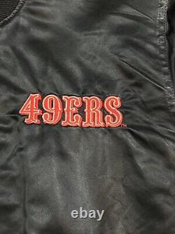 Vintage Starter San Francisco 49ers NFL Satin Jacket Men's S Double Logo USA