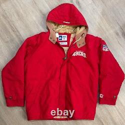 Vintage Starter San Francisco 49ers red hooded Parka