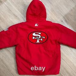 Vintage Starter San Francisco 49ers red hooded Parka