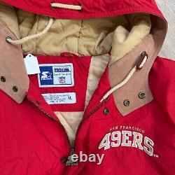 Vintage Starter San Francisco 49ers red hooded Parka