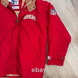 Vintage Starter San Francisco 49ers red hooded Parka