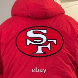 Vintage Starter San Francisco 49ers red hooded Parka