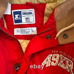 Vintage Starter San Francisco 49ers red hooded Parka