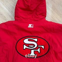 Vintage Starter San Francisco 49ers red hooded Parka