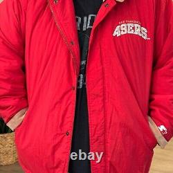 Vintage Starter San Francisco 49ers red hooded Parka