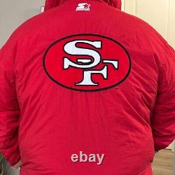 Vintage Starter San Francisco 49ers red hooded Parka