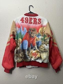 Vintage USA Chalk Line NFL San Francisco 49ers Fanimation Jacket Size Medium