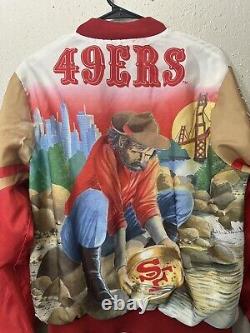 Vintage USA Chalk Line NFL San Francisco 49ers Fanimation Jacket Size Medium