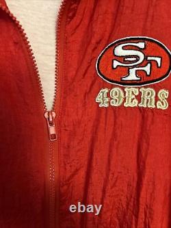Vintage Vtg San Francisco 49ers Large L Locker Line SF Wind Nylon Jacket Rare