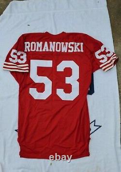 Vintage Wilson Bill Romanowski Authentic Stitched 49ers Nfl Football Jersey 48