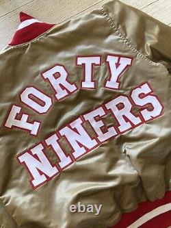 Vintage Wilson NFL San Francisco 49ers 80's 90's Gold Satin Jacket