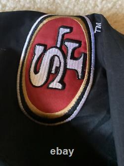Vintage90sReebokSan Francisco 49ersBLACKPullover Jacket50thMens XXL2XL